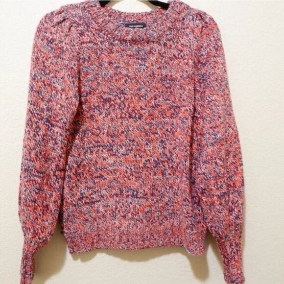 525 America Melange Blouson-sleeve sweater in poppy multi - Picture 7 of 9